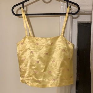 & Other Stories Yellow Satin Set